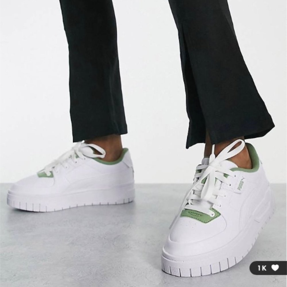 Puma Cali Dream Terry Women's Sneakers- white/dusty green